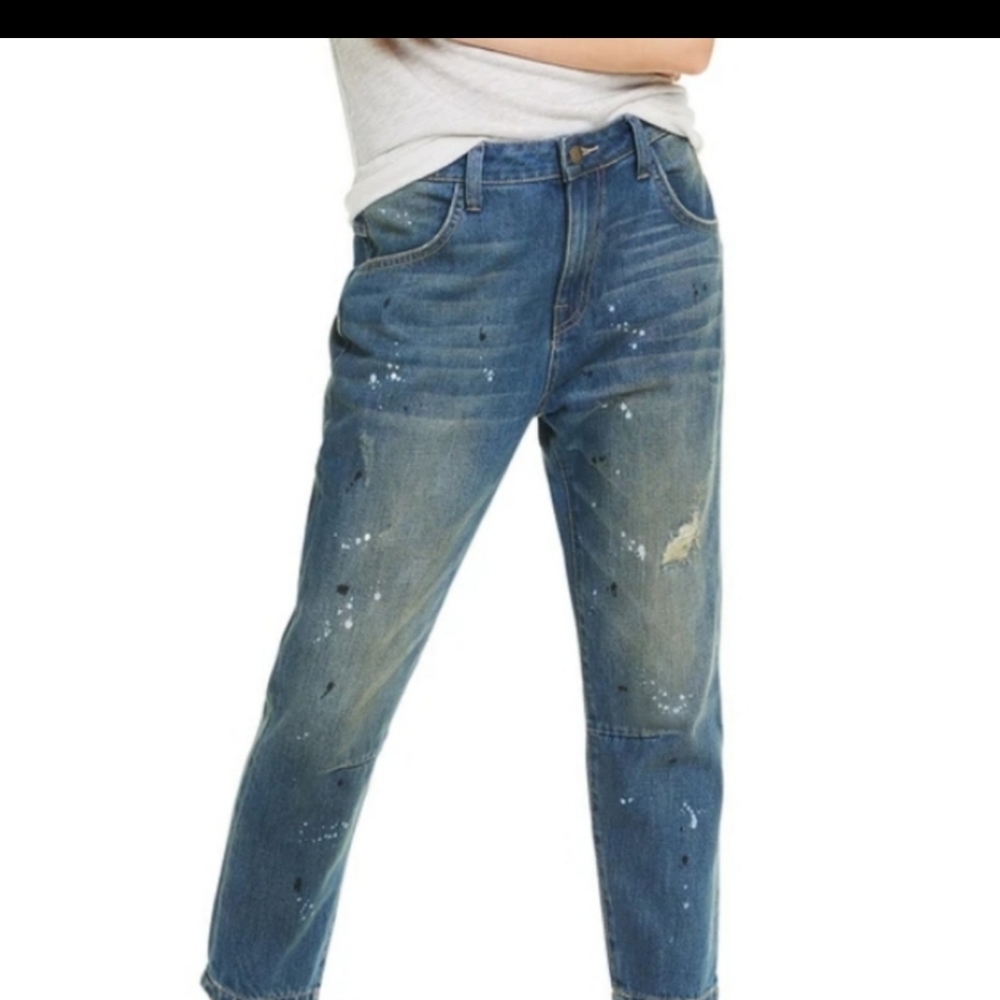 Wildfox Blue Distressed Ankle Jeans